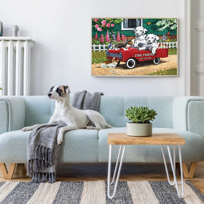 Driving Dog Great Dane | Diamond Painting