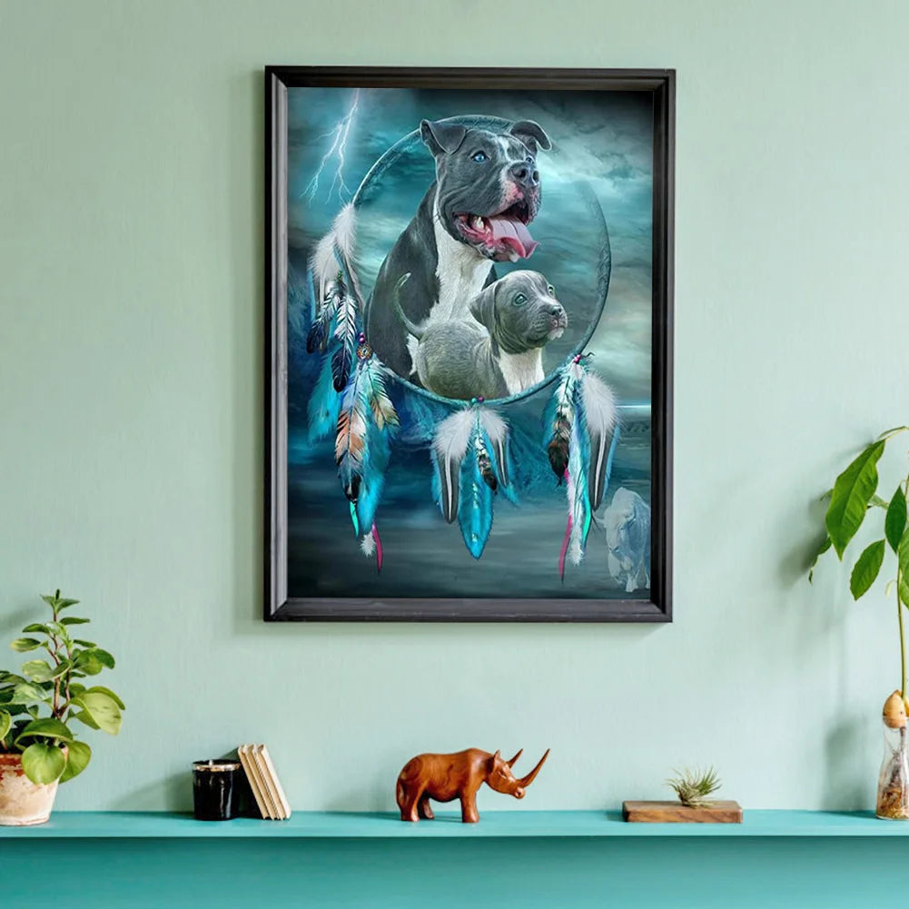 Dreamcatcher Dog Pit Bull | Diamond Painting