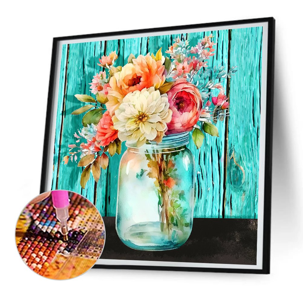 Flowers In The Bottles | Diamond Painting