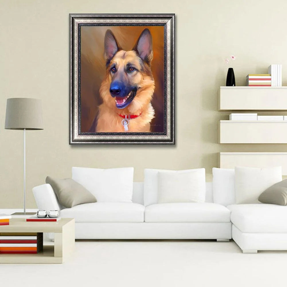 Happy Dog German Shepherd | Diamond Painting