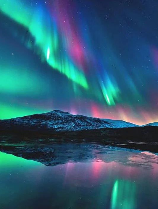 Aurora Landscape | Cross Stitch Embroidery