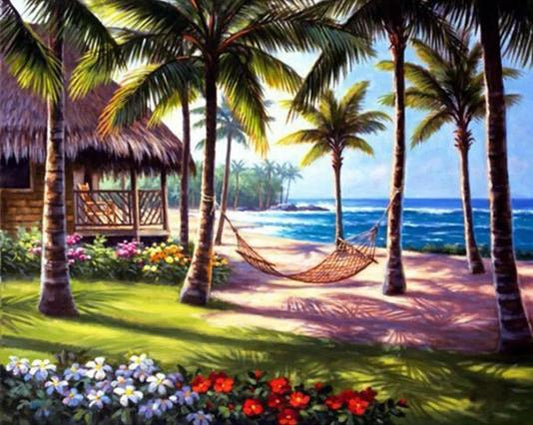 Beach Lounger  | Cross Stitch Embroidery