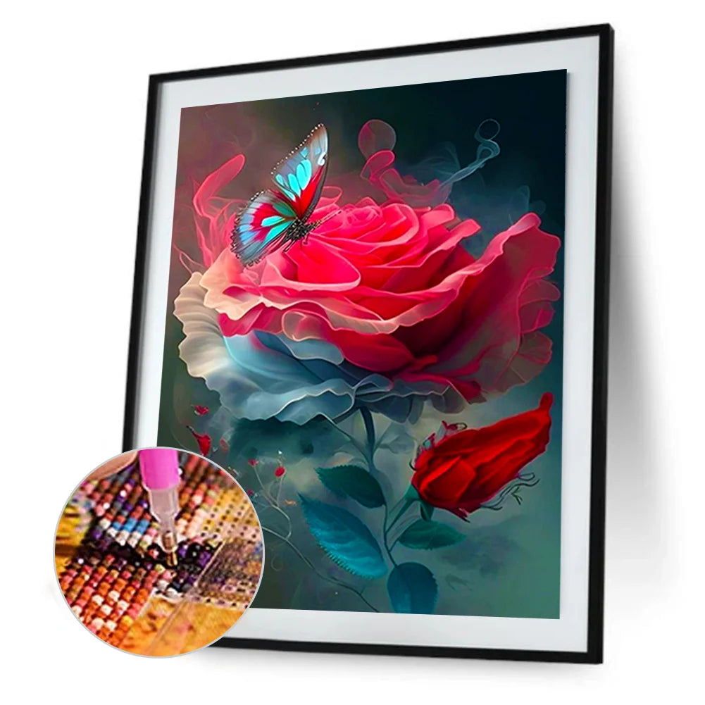 Rose Butterfly | Diamond Painting