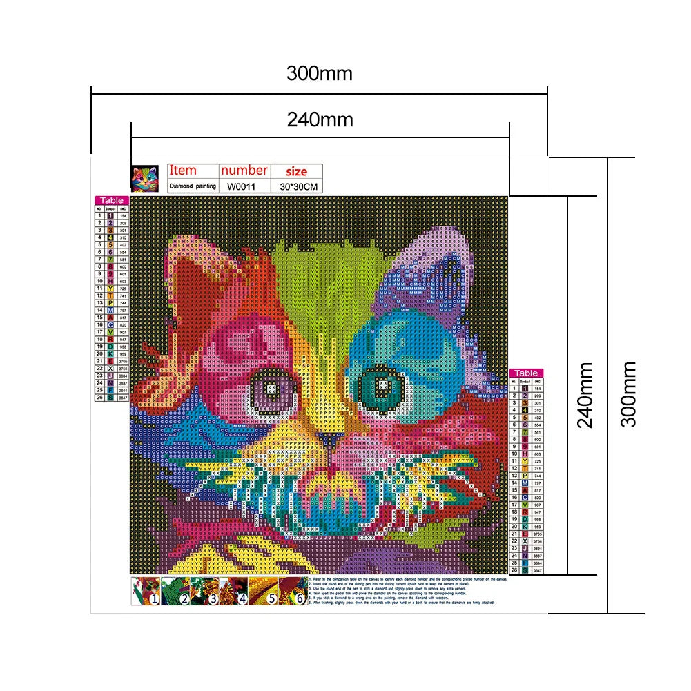 Colorful Cat | Diamond Painting