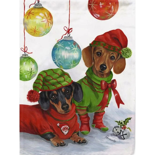 Christmas Dog Dachshund | Cross Stitch Embroidery
