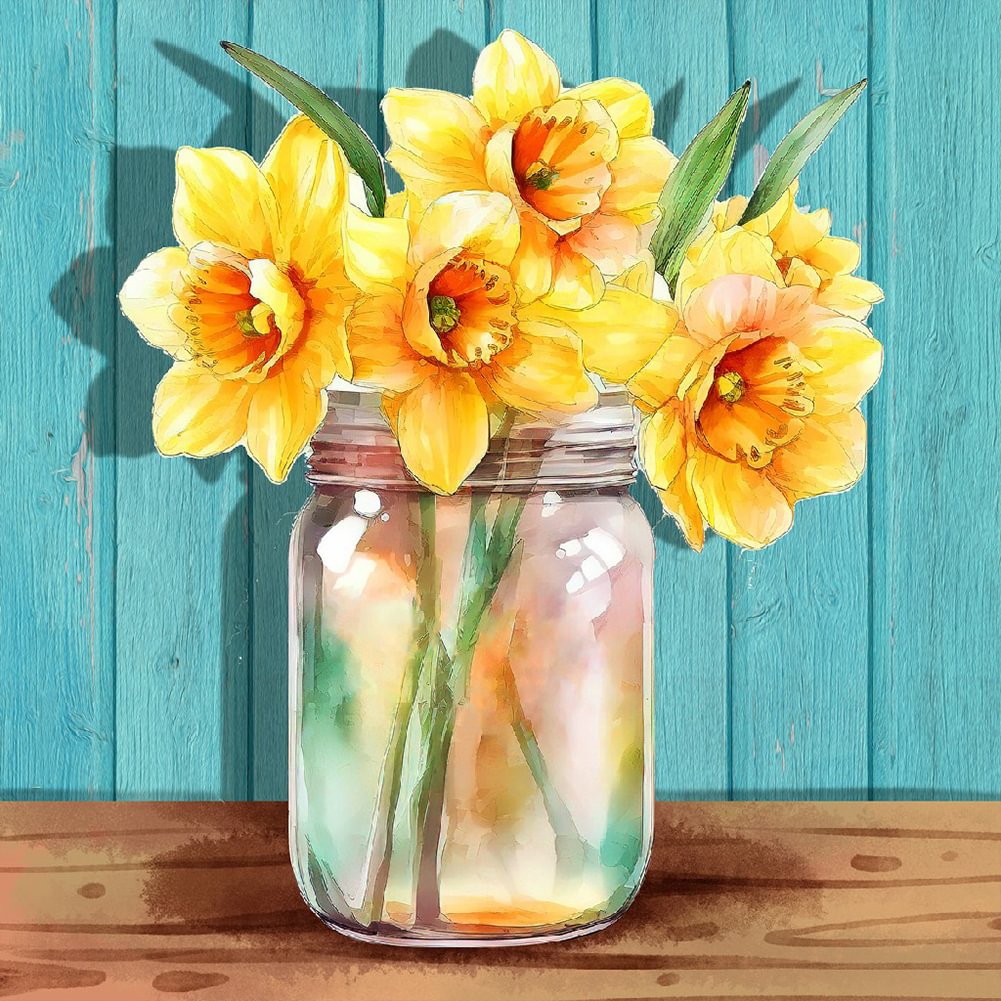 Flowers In The Bottles | Diamond Painting