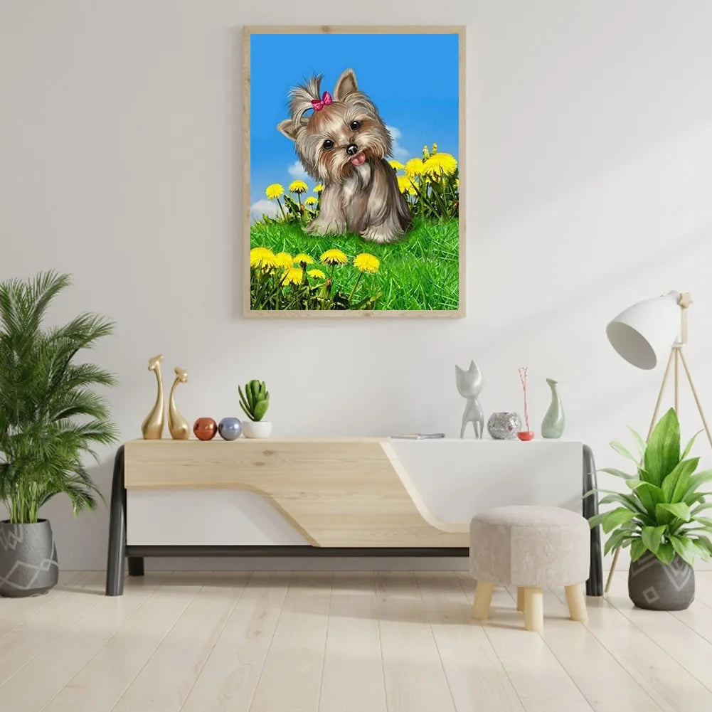 Cute Dog Yorkie | Diamond Painting