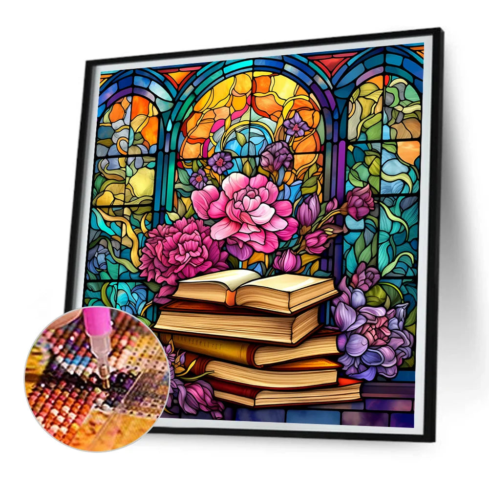 Books Flower | Diamond Painting