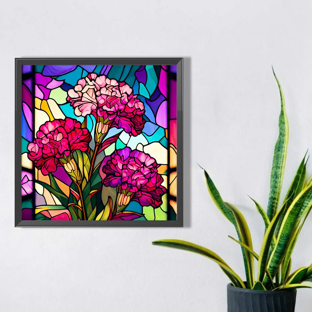 Glass Stained Flowers | Diamond Painting