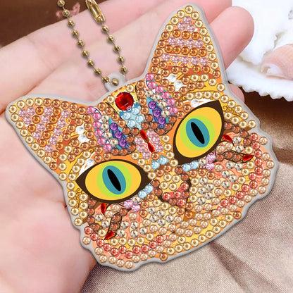 Diy 5pcs/set  Diamond Painting Keychain
