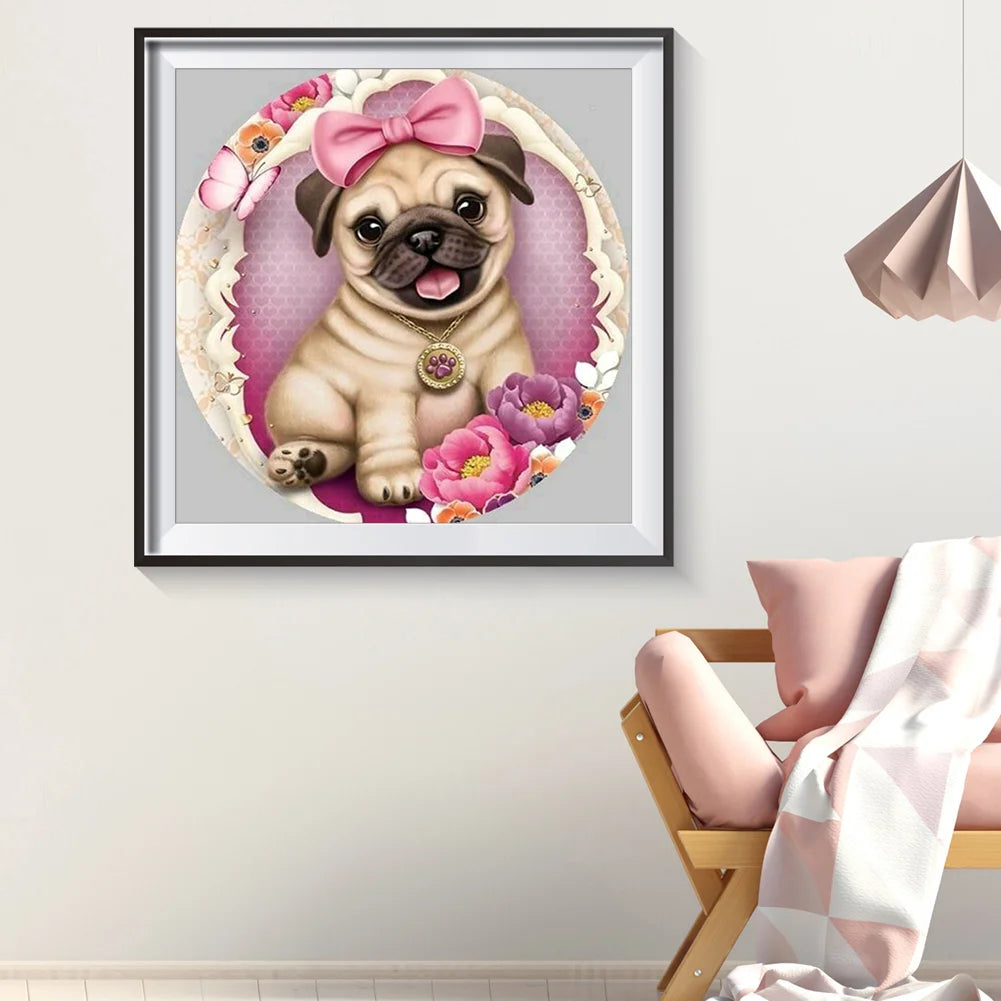 Pretty Dog Pug | Diamond Painting