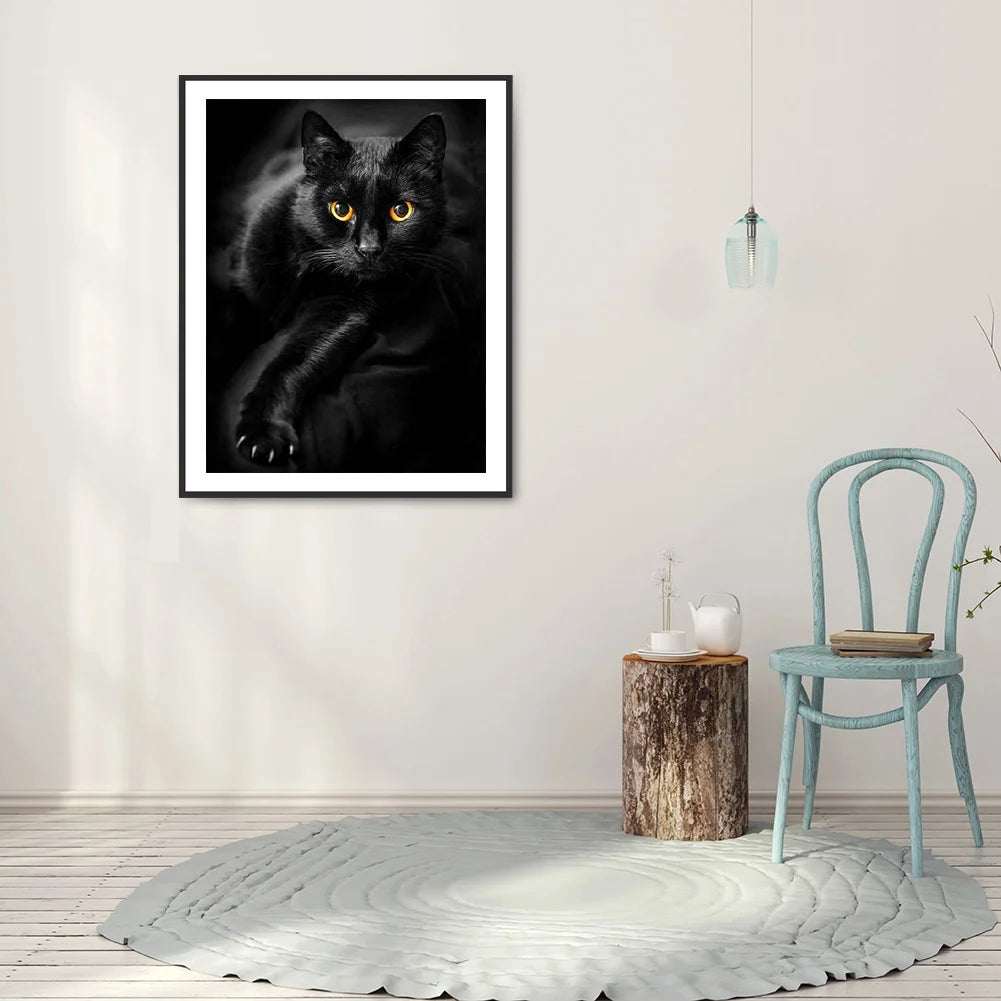 Black Midnight Cat | Diamond Painting