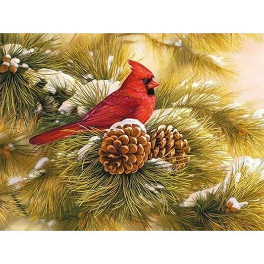 Cardinal Bird | Cross Stitch Embroidery