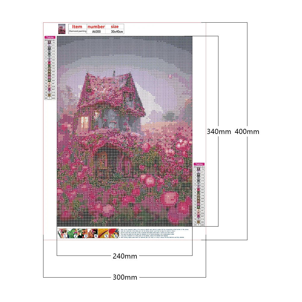 Pink Dream House | Diamond Painting