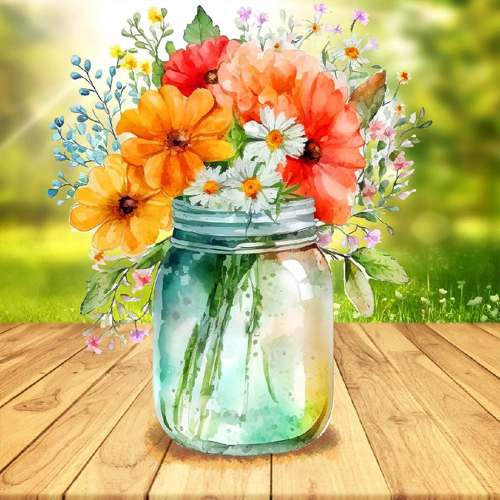 Flowers In The Bottles | Diamond Painting