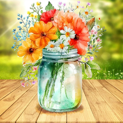 Flowers In The Bottles | Diamond Painting