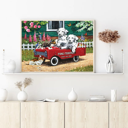 Driving Dog Great Dane | Diamond Painting