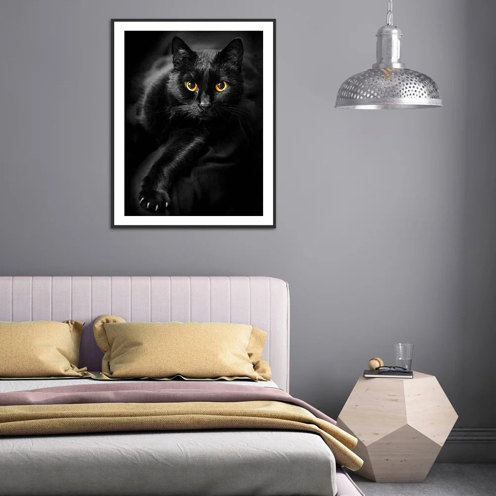 Black Midnight Cat | Diamond Painting