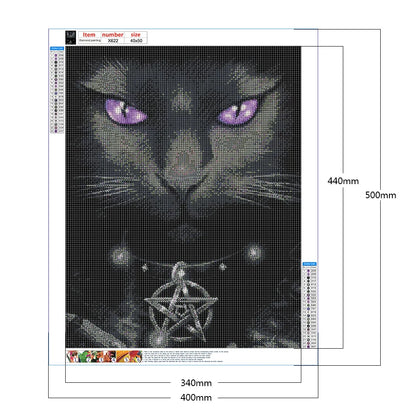 Black Midnight Cat | Diamond Painting