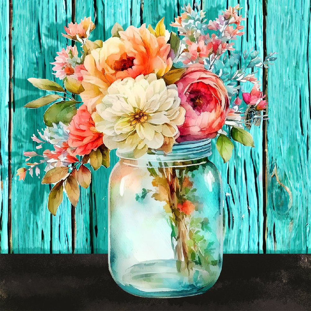 Flowers In The Bottles | Diamond Painting