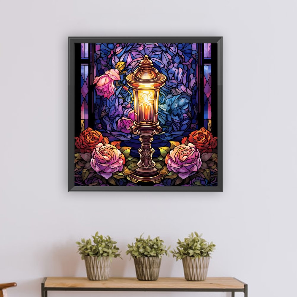 Street Lamp Flower | Diamond Painting