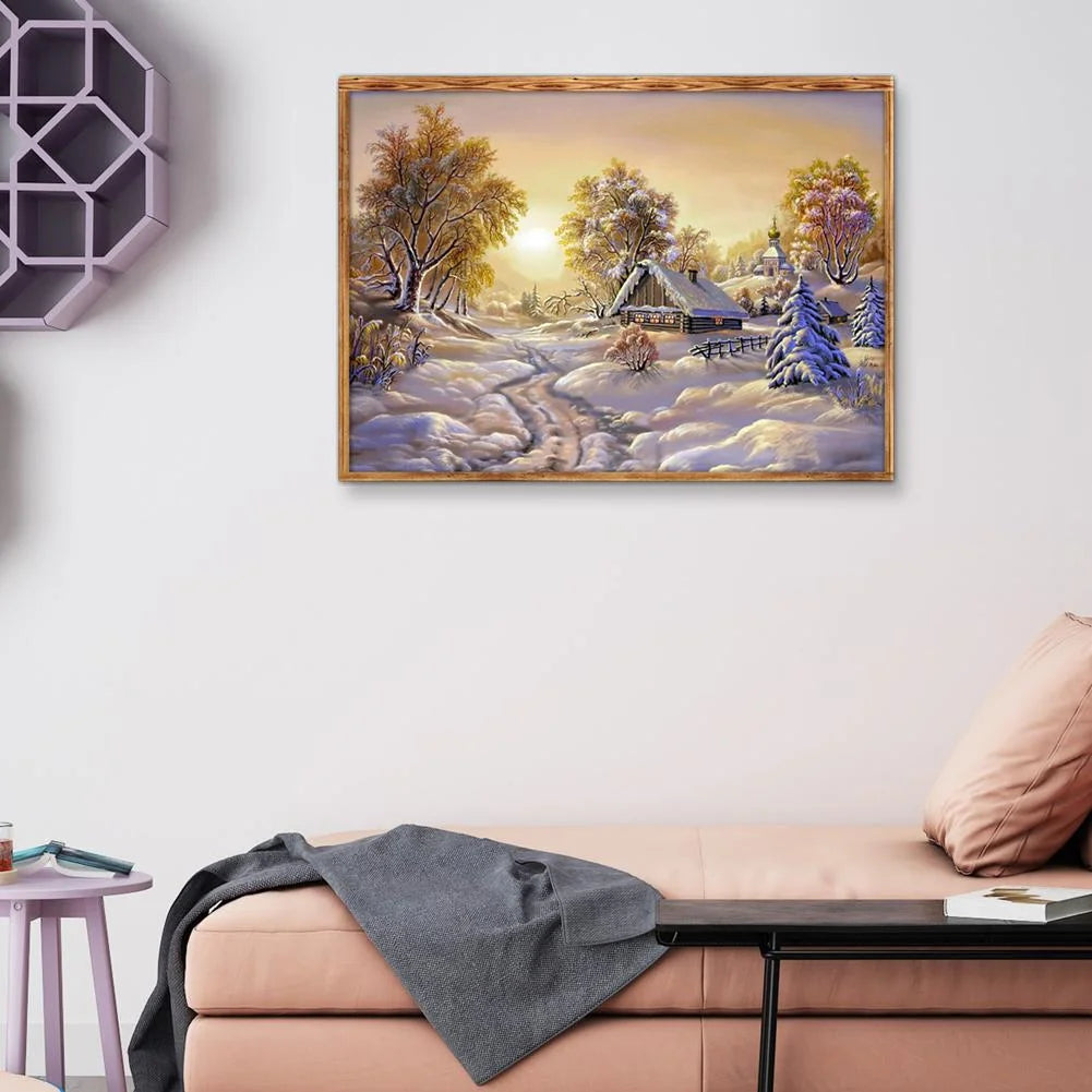 Snowy Landscape | Diamond Painting