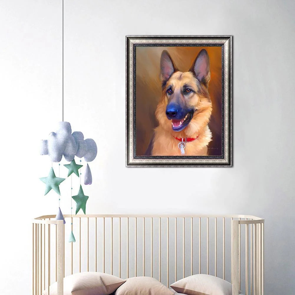 Happy Dog German Shepherd | Diamond Painting