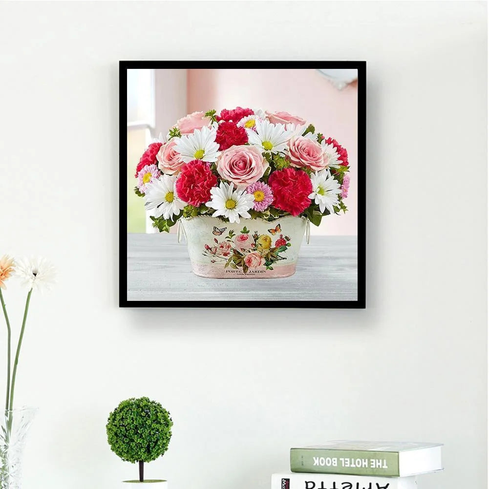 Flowers In The Basket | Diamond Painting