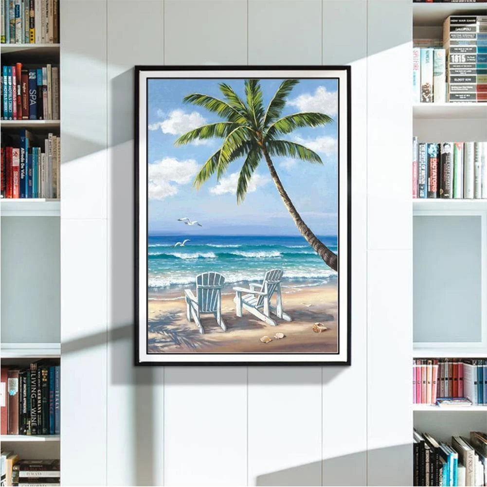 Coconut Trees At The Seaside | Diamond Painting