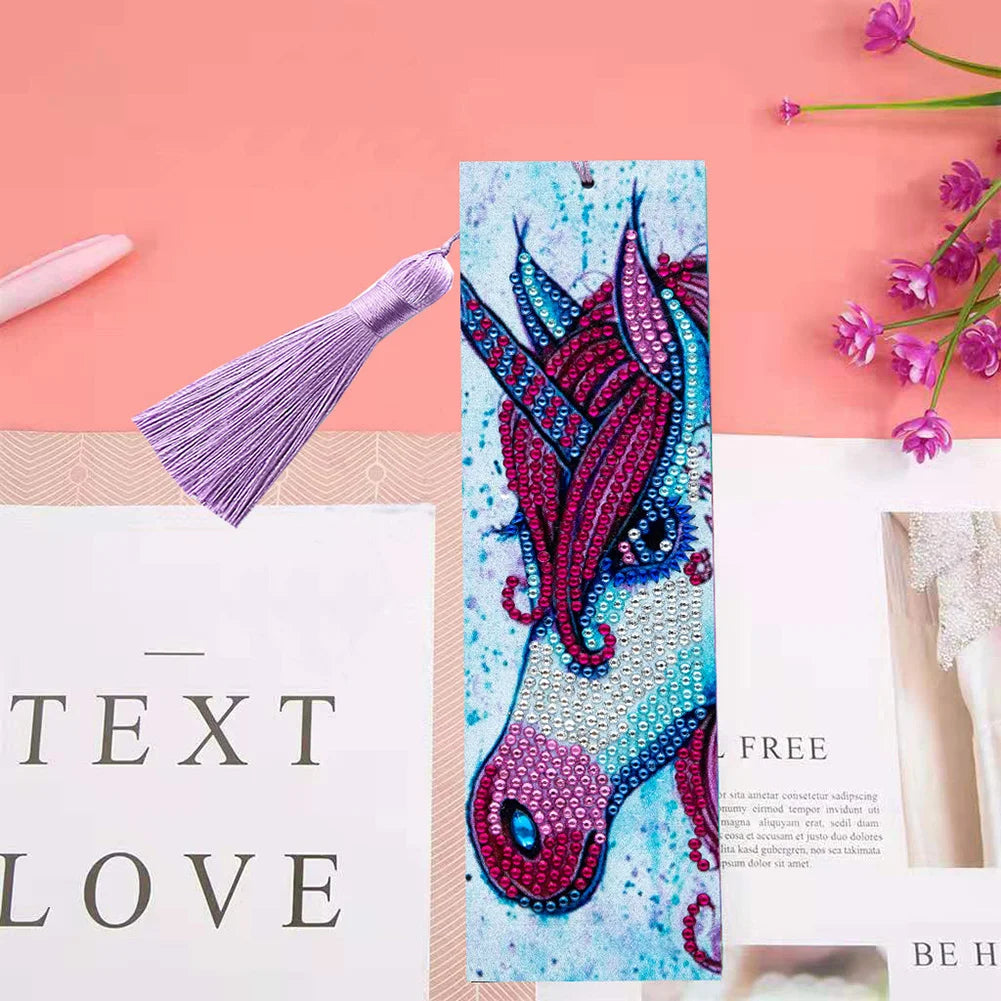 Diy Animal Diamond Painting Leather Bookmark