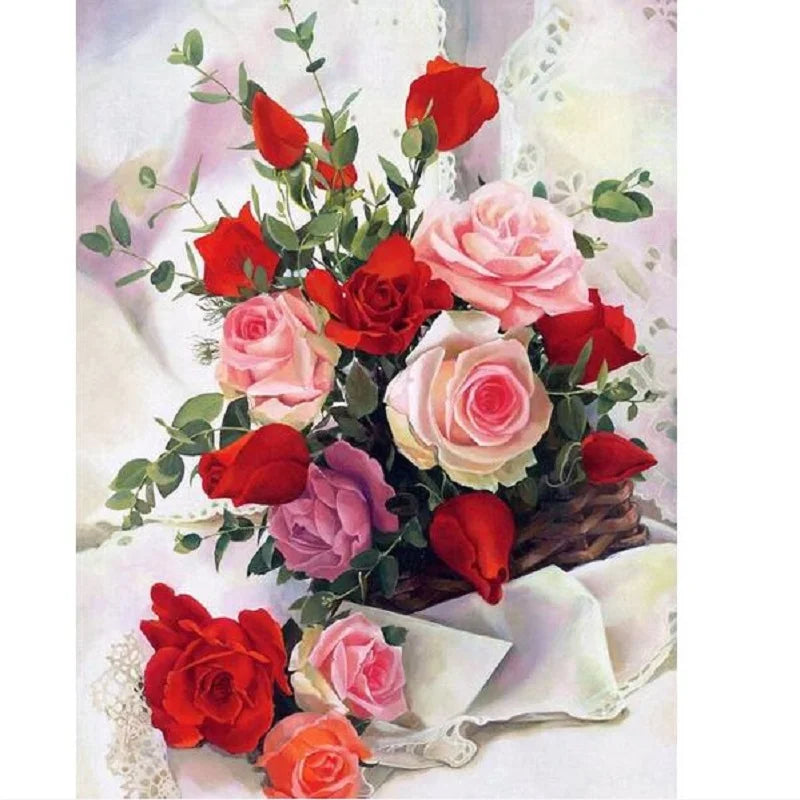 Red Pink Rose | Diamond Painting