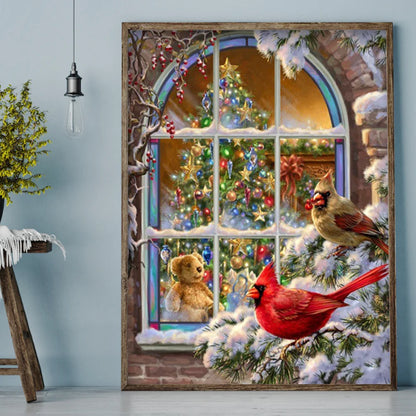 Christmas Cardinal Bird | Diamond Painting
