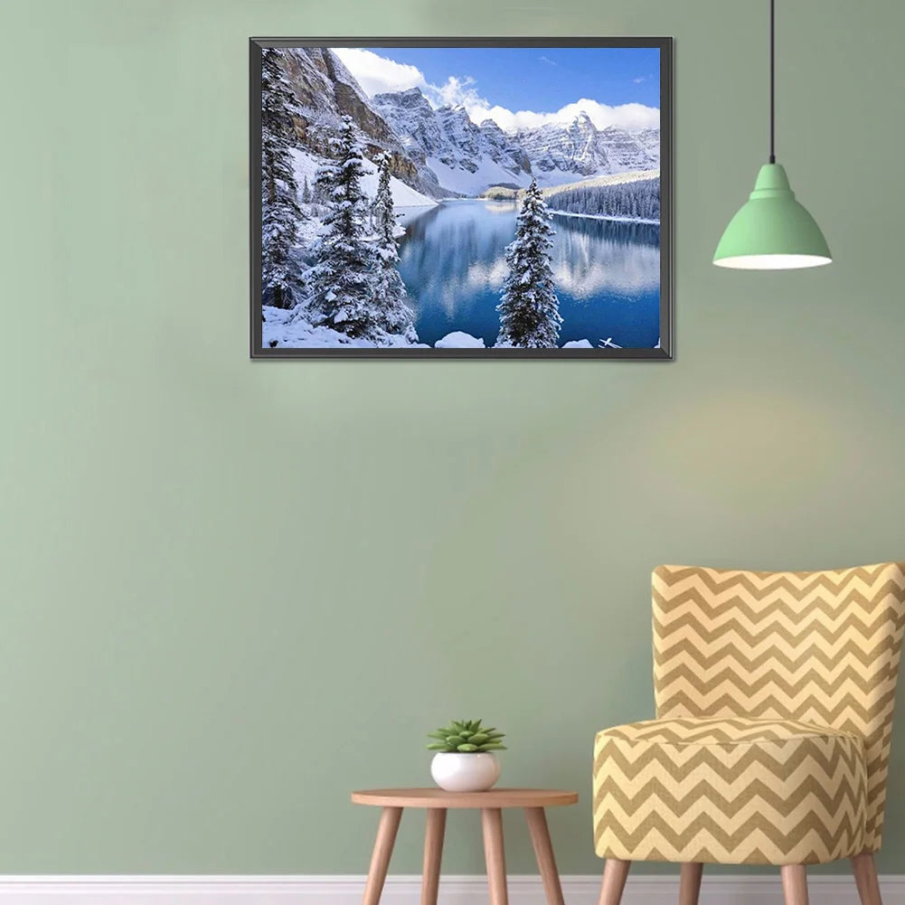 Snowy Mountain Lake | Diamond Painting