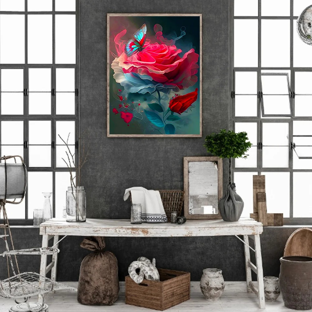 Rose Butterfly | Diamond Painting