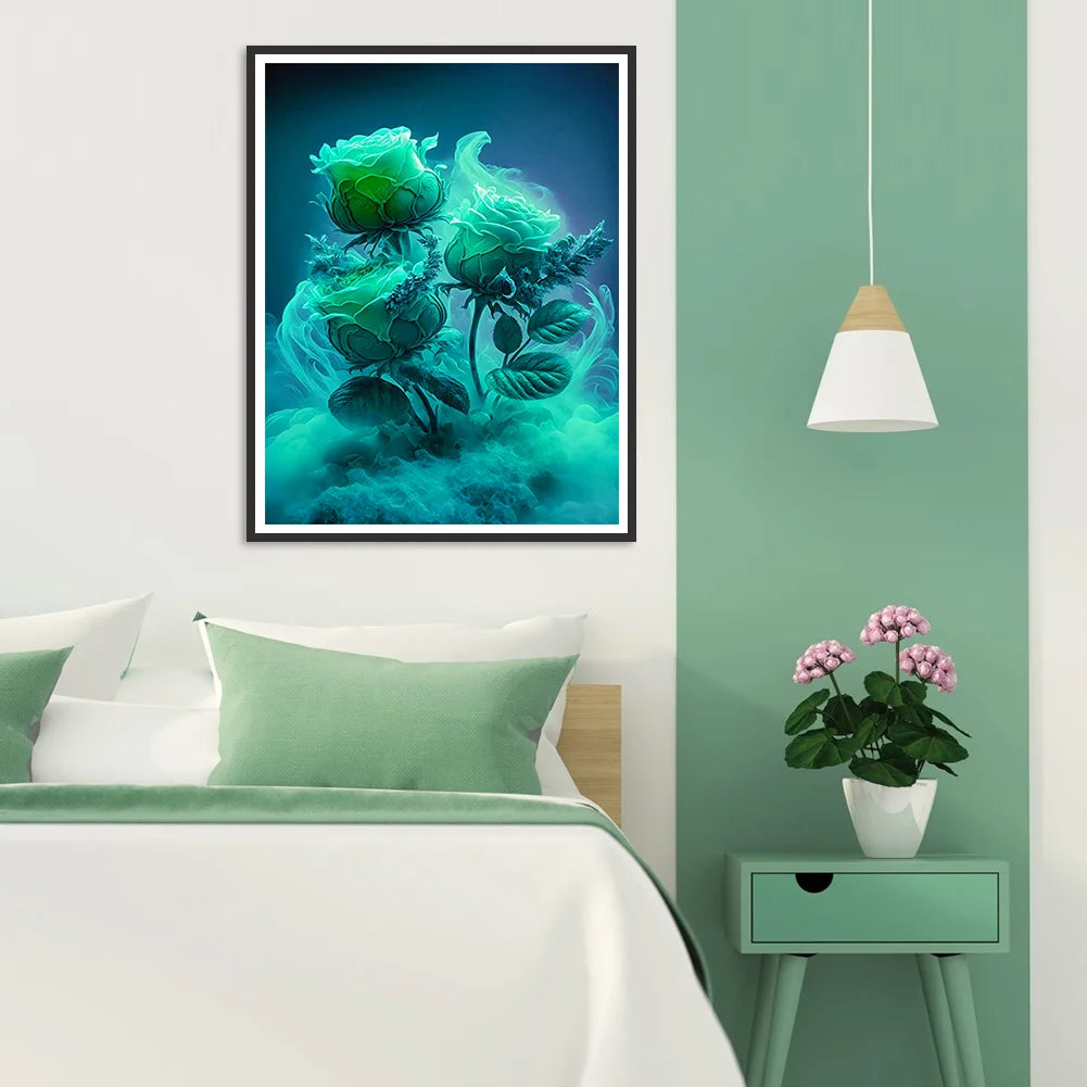 Green Flower | Diamond Painting