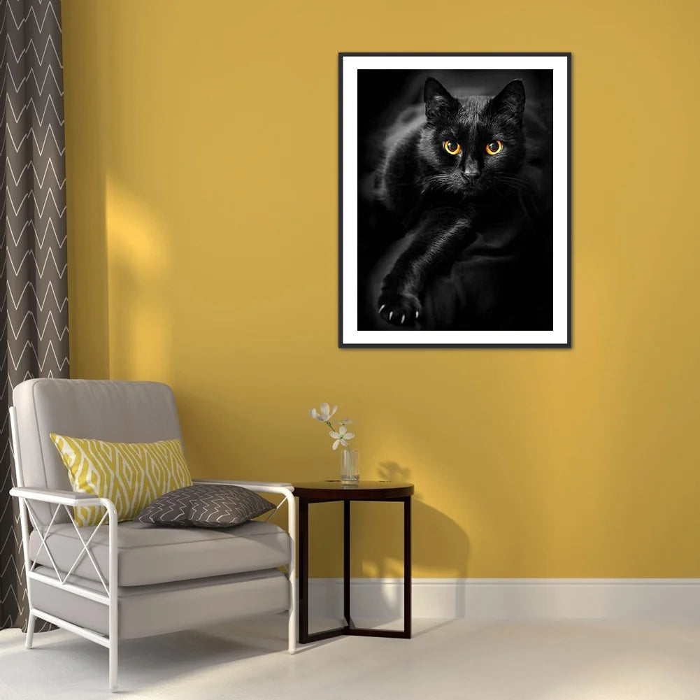 Black Midnight Cat | Diamond Painting