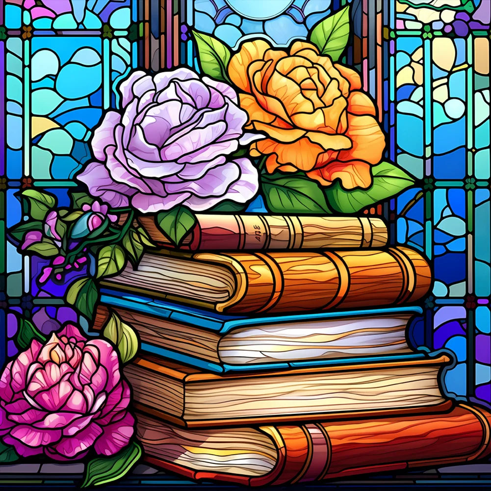 Books Flower | Diamond Painting