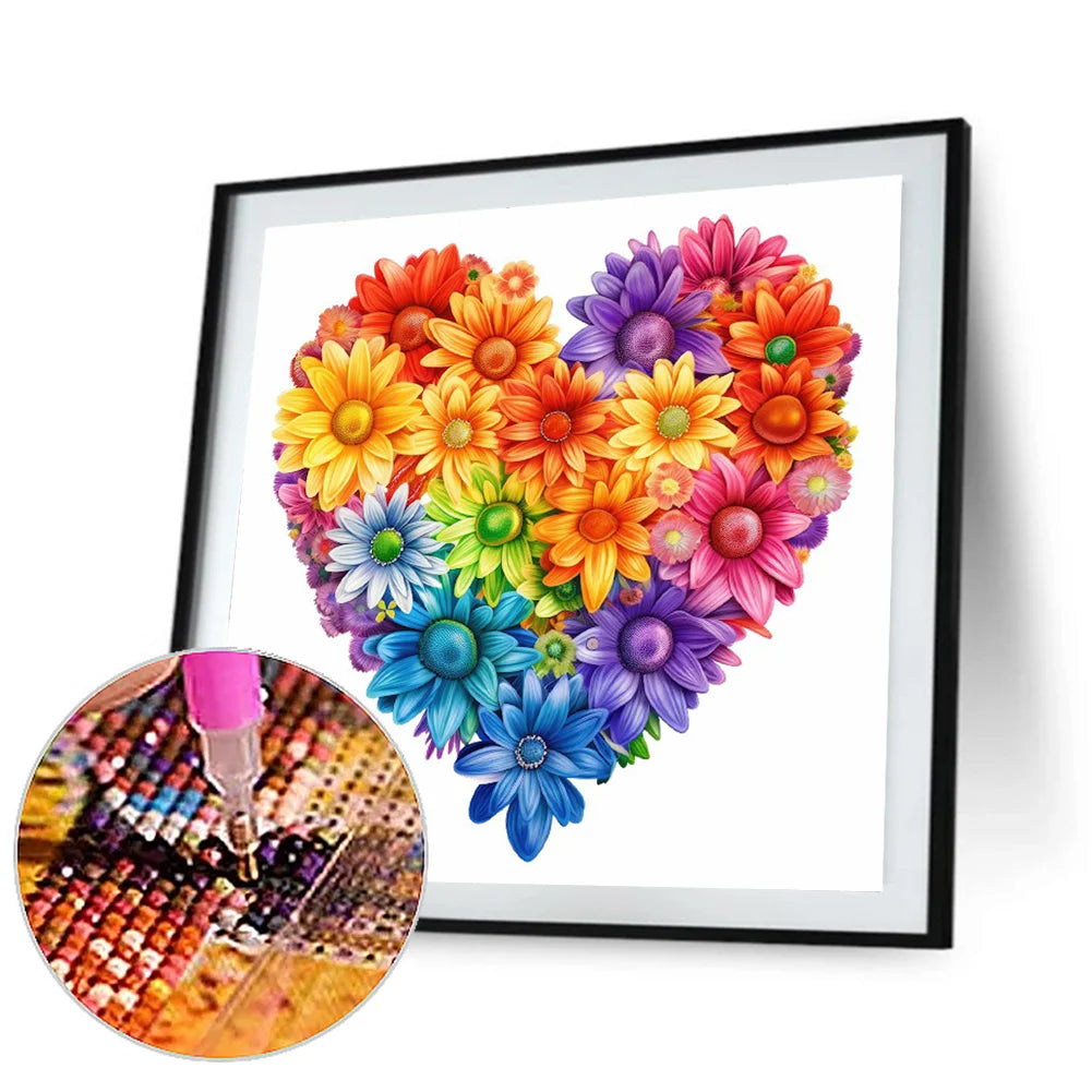 Heart Love Flower | Diamond Painting