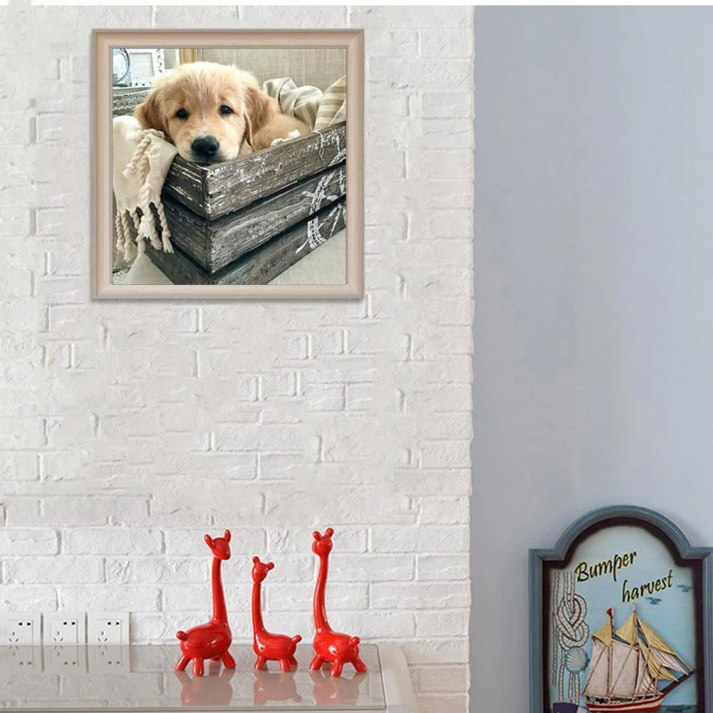 Box Dog Golden Retriever | Diamond Painting
