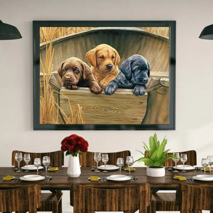 Black Chocolate Yellow Labrador | Diamond Painting