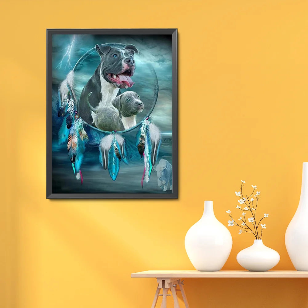 Dreamcatcher Dog Pit Bull | Diamond Painting