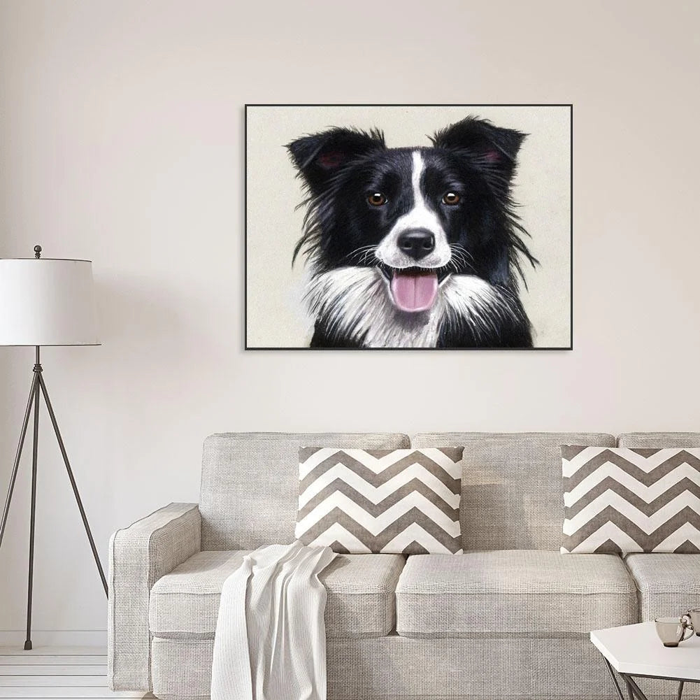 Black Dog Border Collie | Diamond Painting