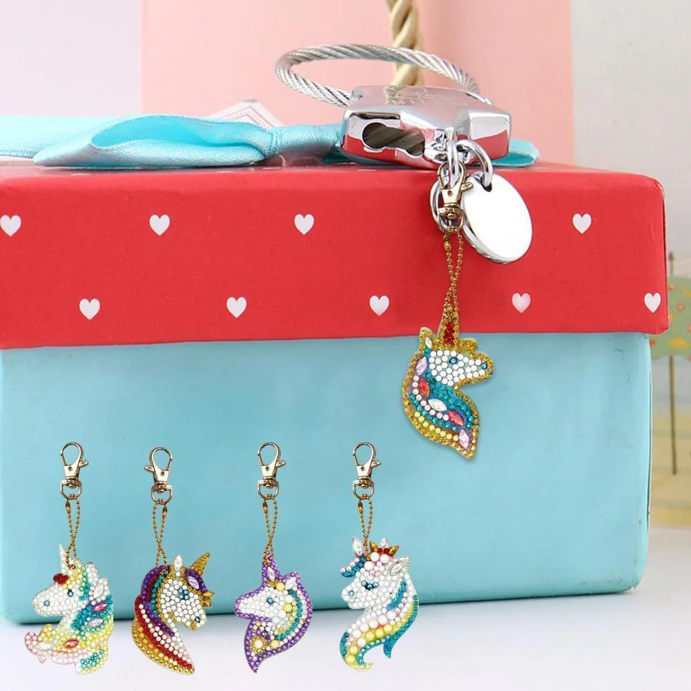 Diy 5pcs/set  Diamond Painting Keychain