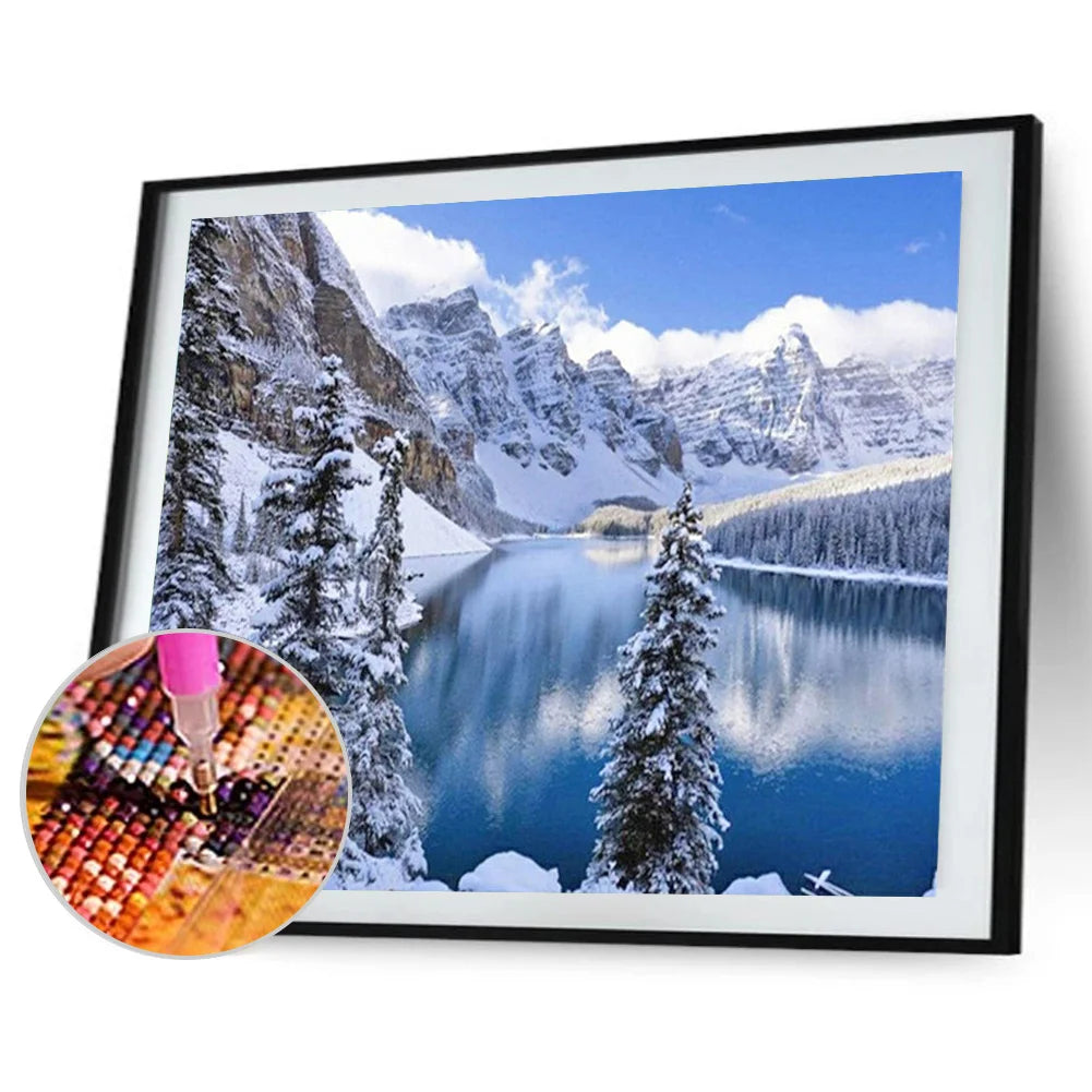 Snowy Mountain Lake | Diamond Painting