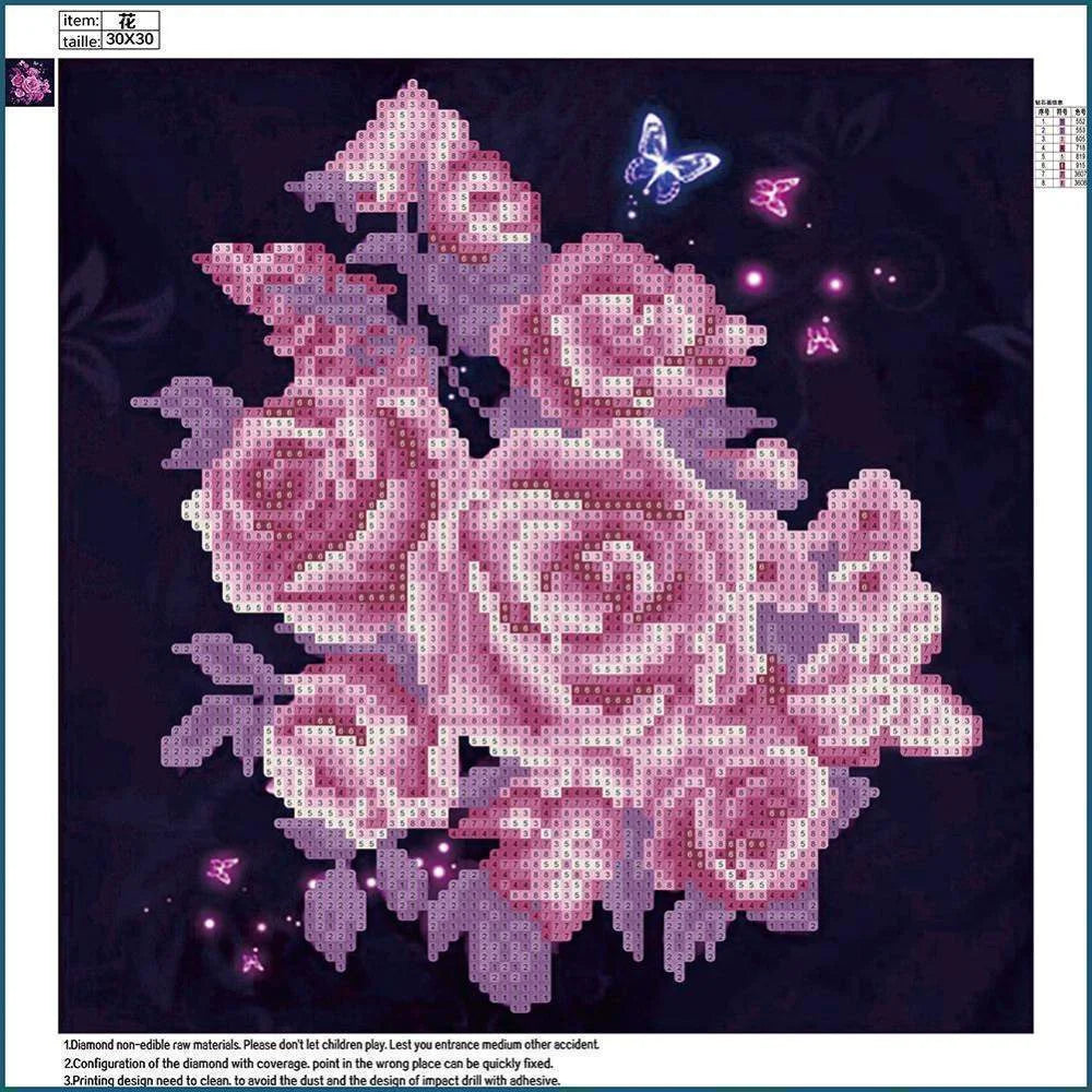 Pink Flower | Diamond Painting