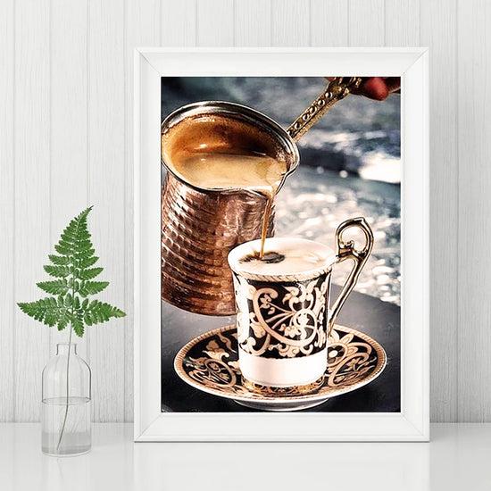 1pc 5D DIY Diamond Painting Coffee Embroidery Cross Stitch 5D Home Decor Gift No Frame 118x157 Inch