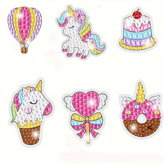 1set DIY Diamond Painting Stickers Creative Handmade Cartoon Pattern Stickers DIY Diamond Painting Sticker Materials Ideal Gift For Teens Girls