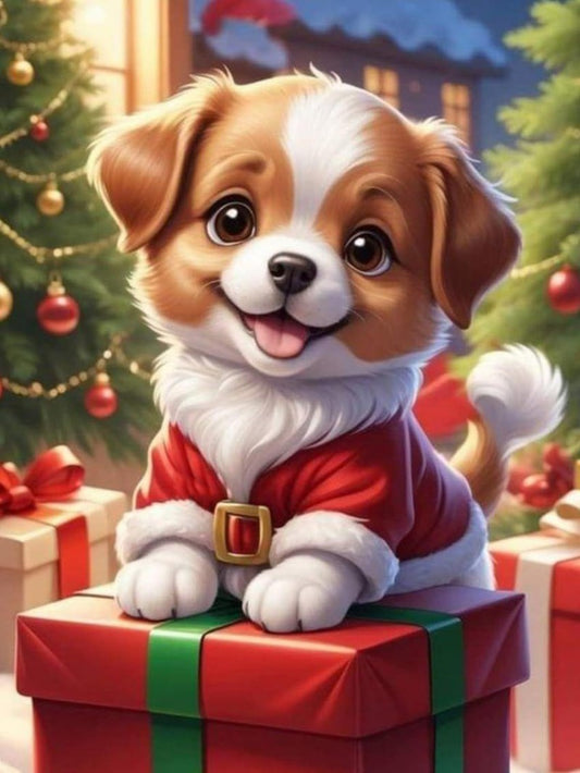 Christmas Dog | Diamond Painting