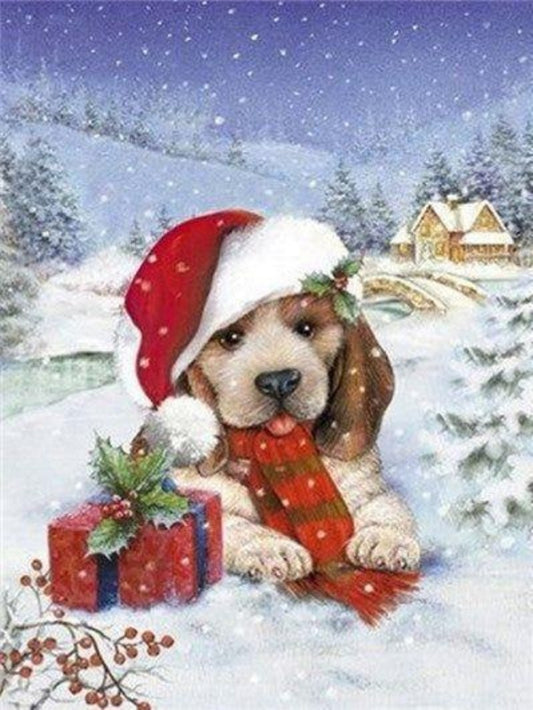 Christmas Dog | Diamond Painting