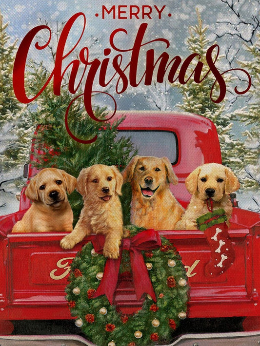 Christmas Dog | Diamond Painting